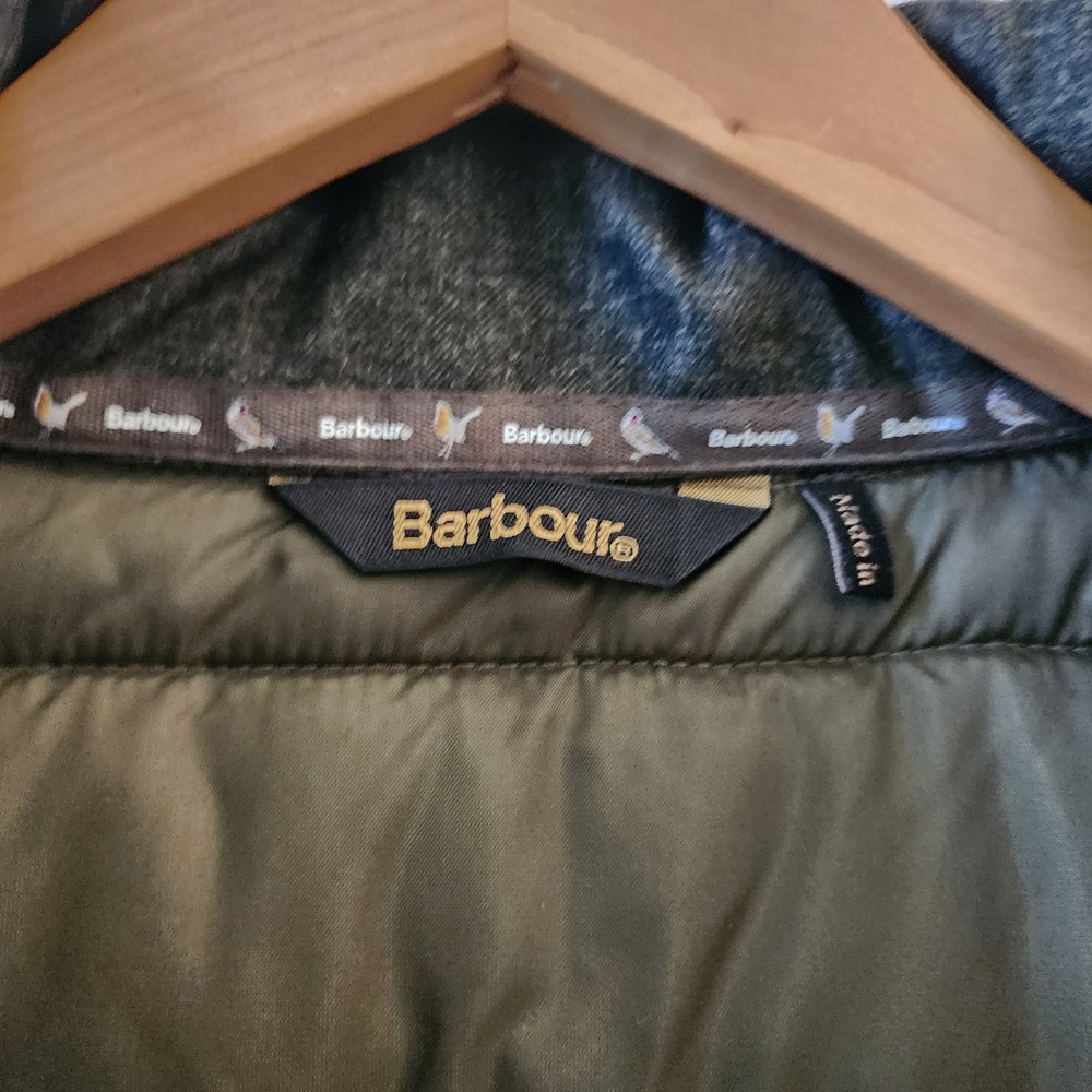 BARBOUR Women's Goldfinch Quilted Puffer Parka Jacket Green Size 8 US - Picture 7 of 15